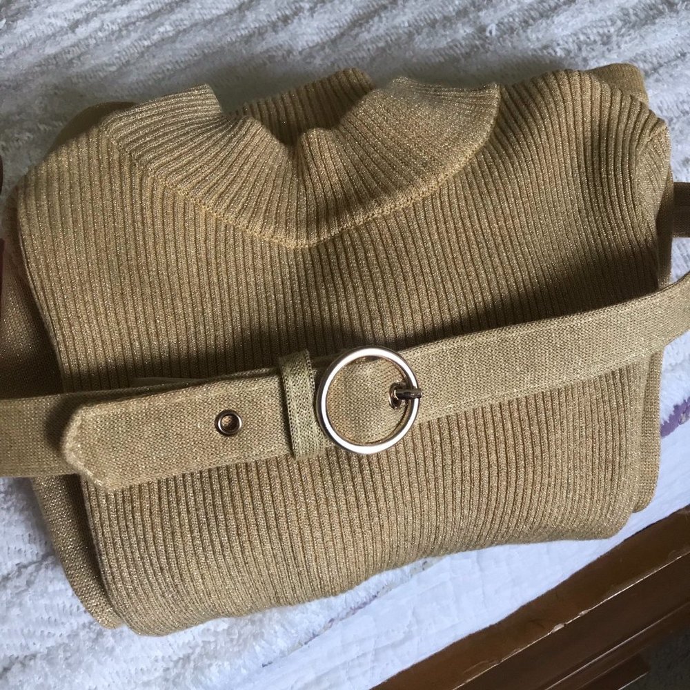 Free People Belted Sweater Dress